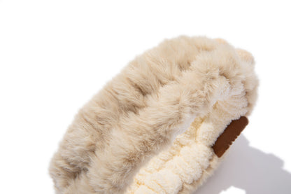 13DE MARZO Plush Hair Band Khaki - 13DE MARZO