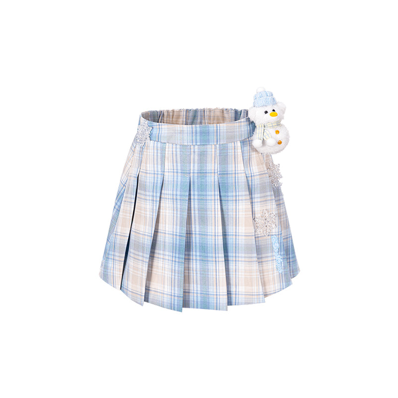13DE MARZO Snow BabyBear Plaid Skirt - 13DE MARZO