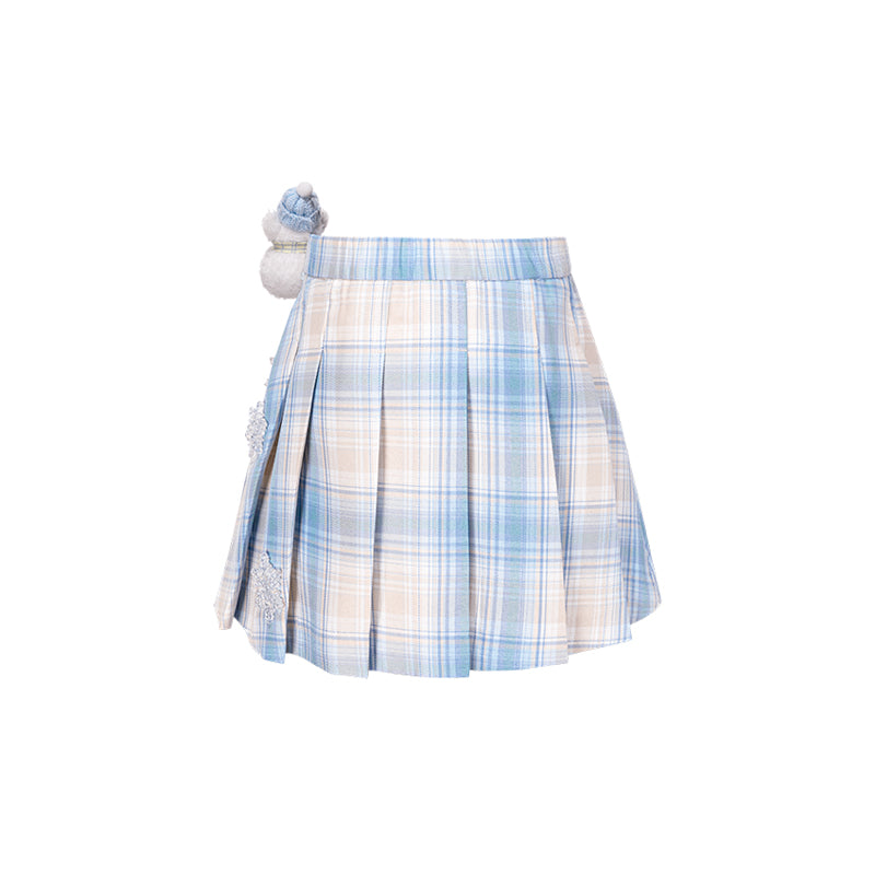 13DE MARZO Snow BabyBear Plaid Skirt - 13DE MARZO