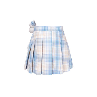 13DE MARZO Snow BabyBear Plaid Skirt - 13DE MARZO