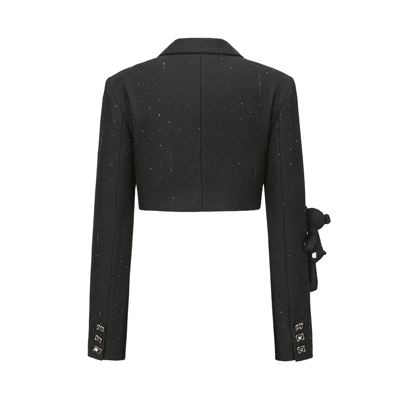 13DE MARZO Short Sparkle Blazer Black
