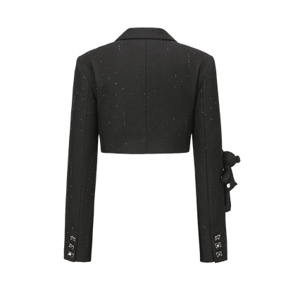 13DE MARZO Short Sparkle Blazer Black