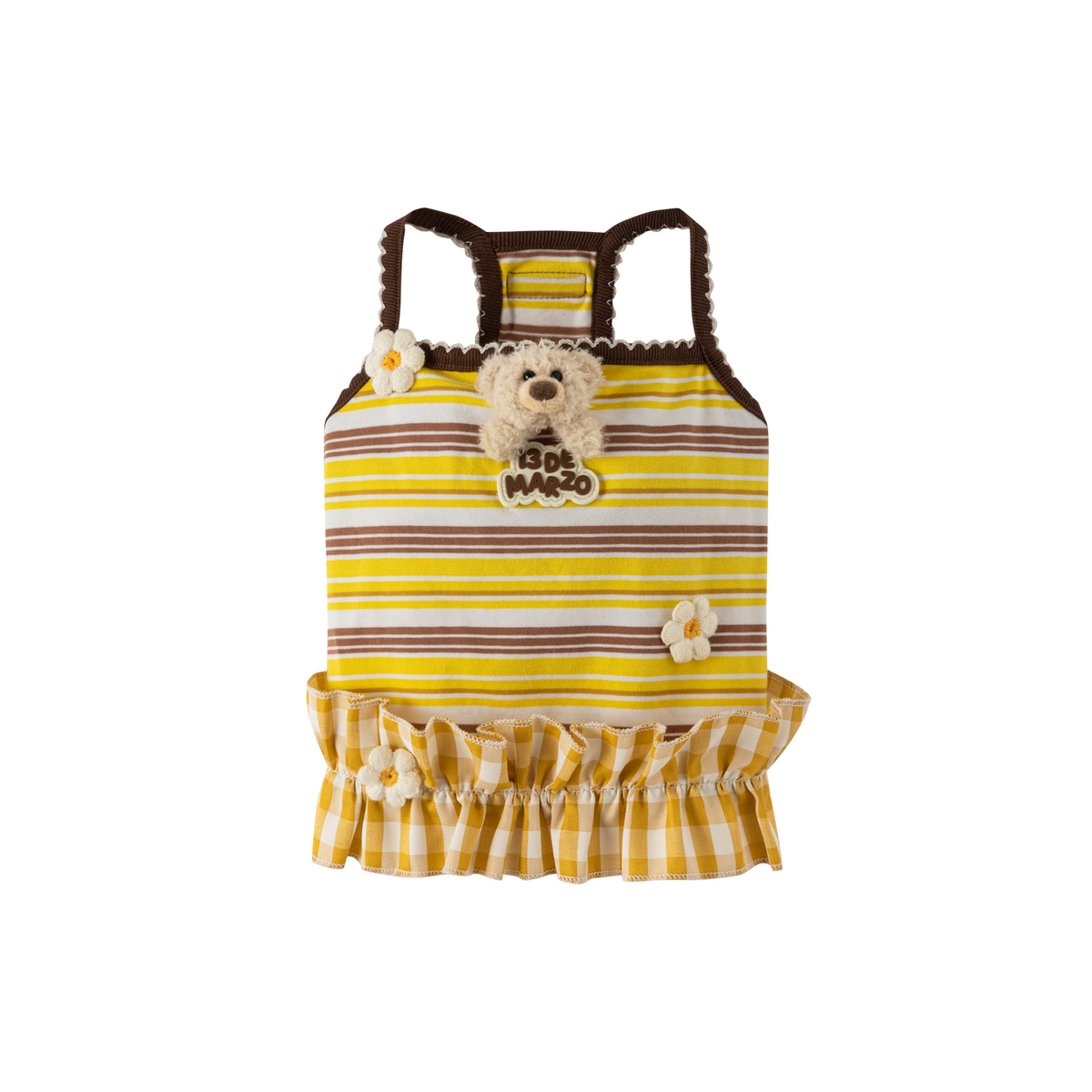 13DE MARZO Bee Bear Camisole Dress Yellow - 13DE MARZO