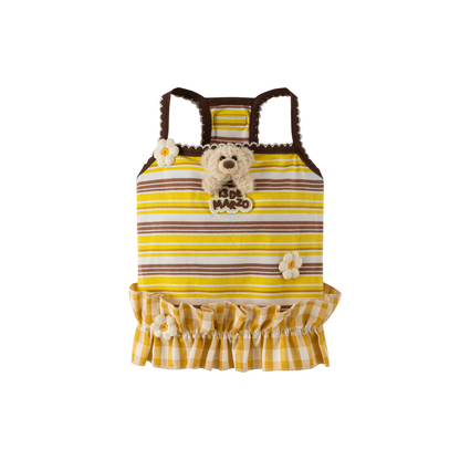 13DE MARZO Bee Bear Camisole Dress Yellow - 13DE MARZO