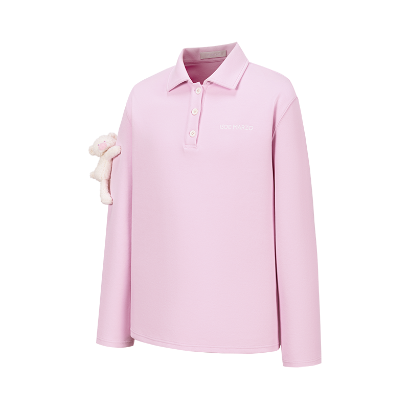 13DE MARZO Bear Polo T-shirt Pink