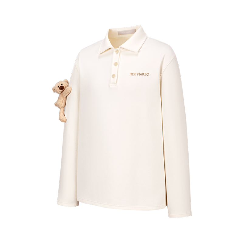 13DE MARZO Bear Polo T-shirt White