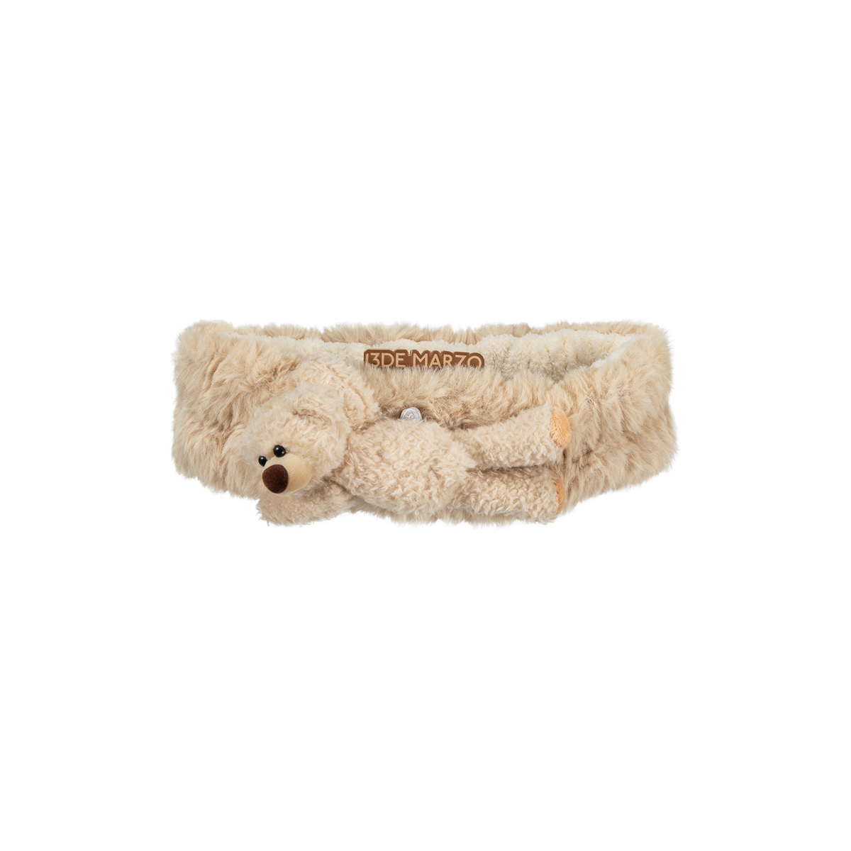 13DE MARZO Plush Hair Band Khaki - 13DE MARZO