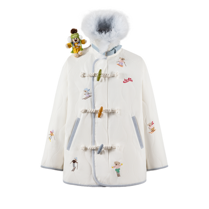 13DE MARZO Snow Bear Padded Jacket Beige - 13DE MARZO