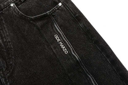 13DE MARZO Bear Fork Crinkle Jeans
