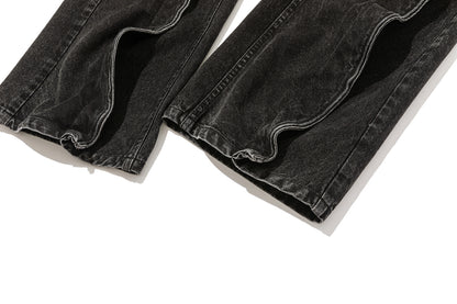 13DE MARZO Bear Fork Crinkle Jeans