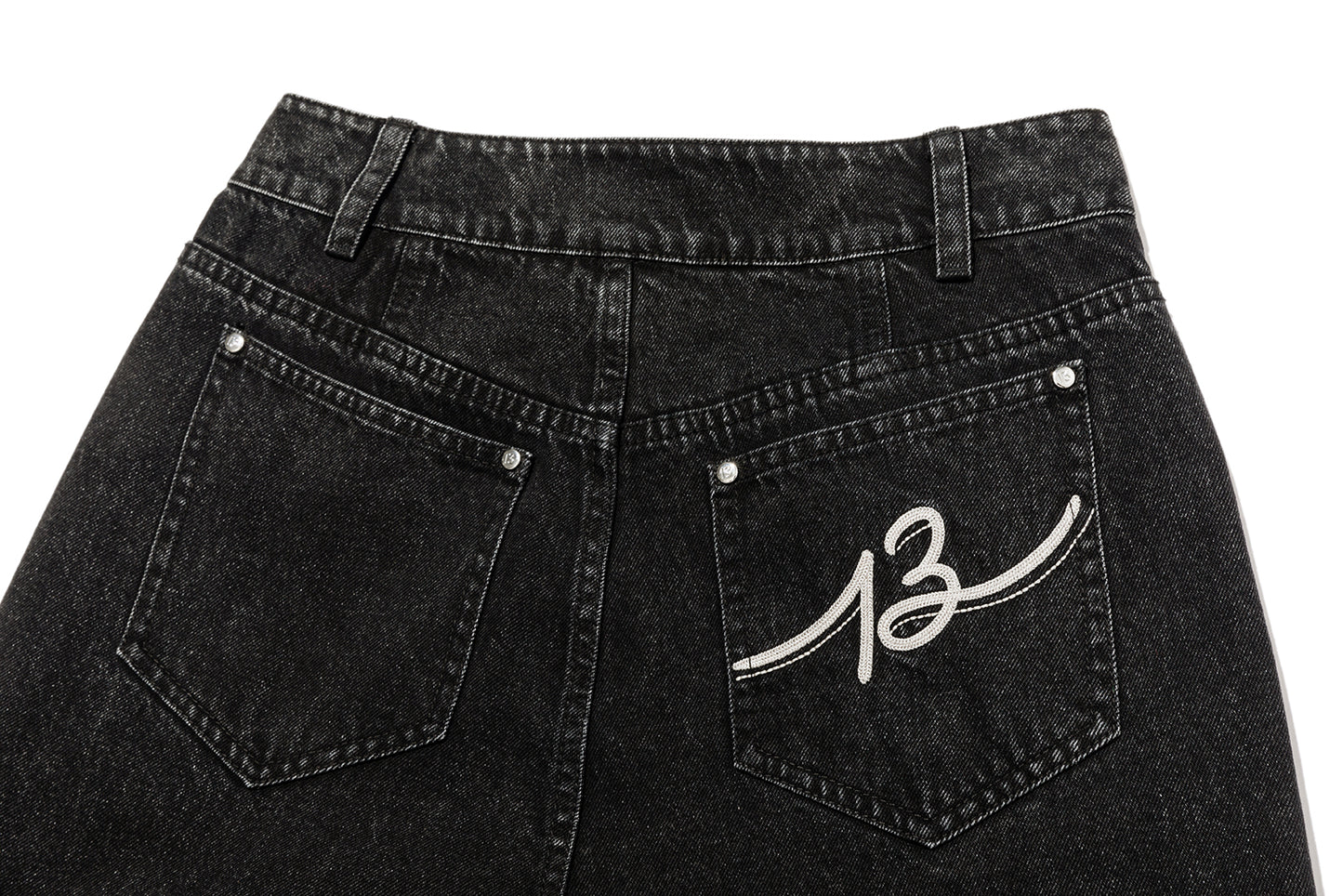 13DE MARZO Bear Fork Crinkle Jeans