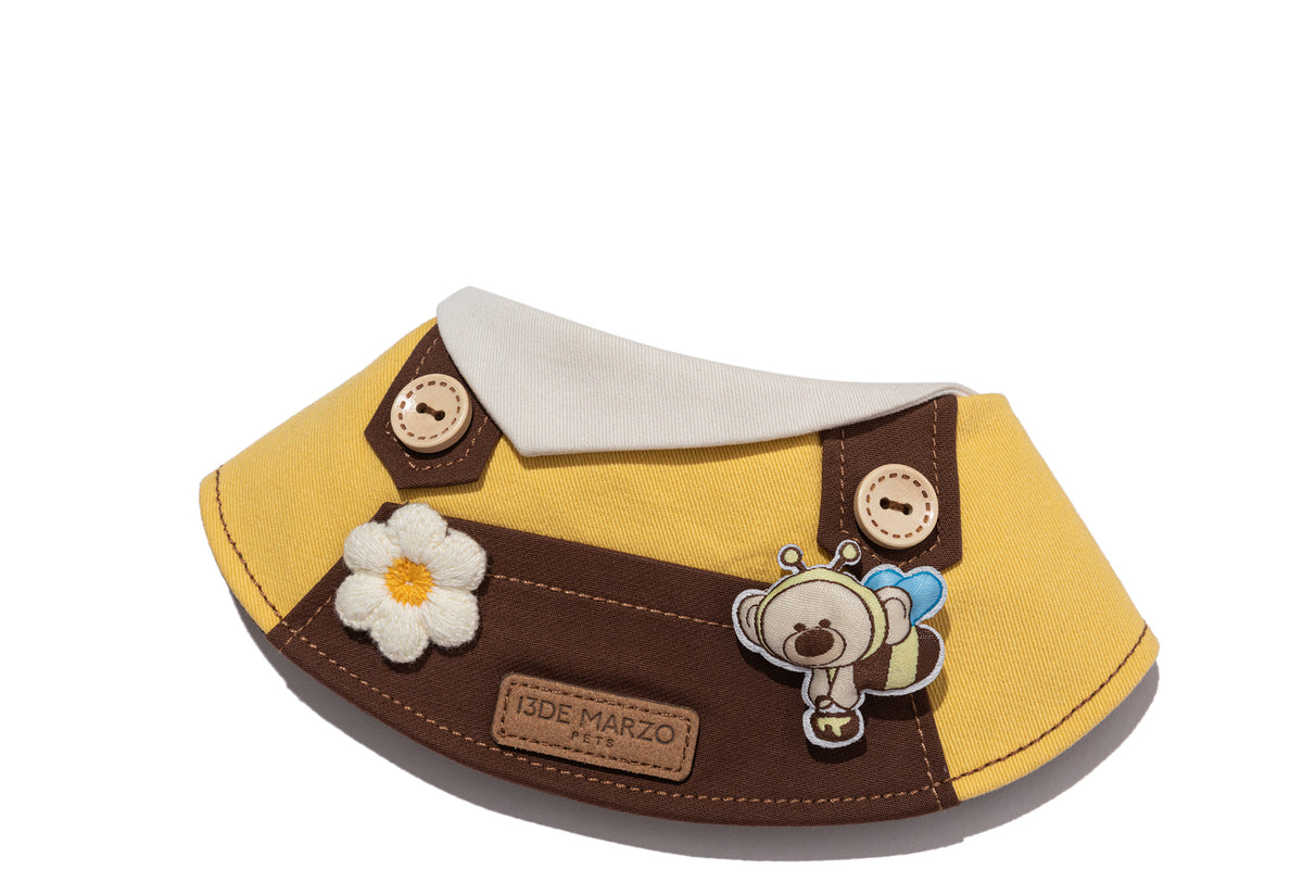 13DE MARZO Bee Bear Bib Yellow - 13DE MARZO