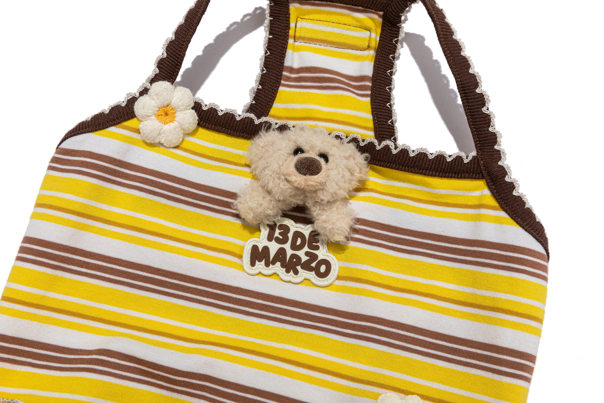 13DE MARZO Bee Bear Camisole Dress Yellow - 13DE MARZO