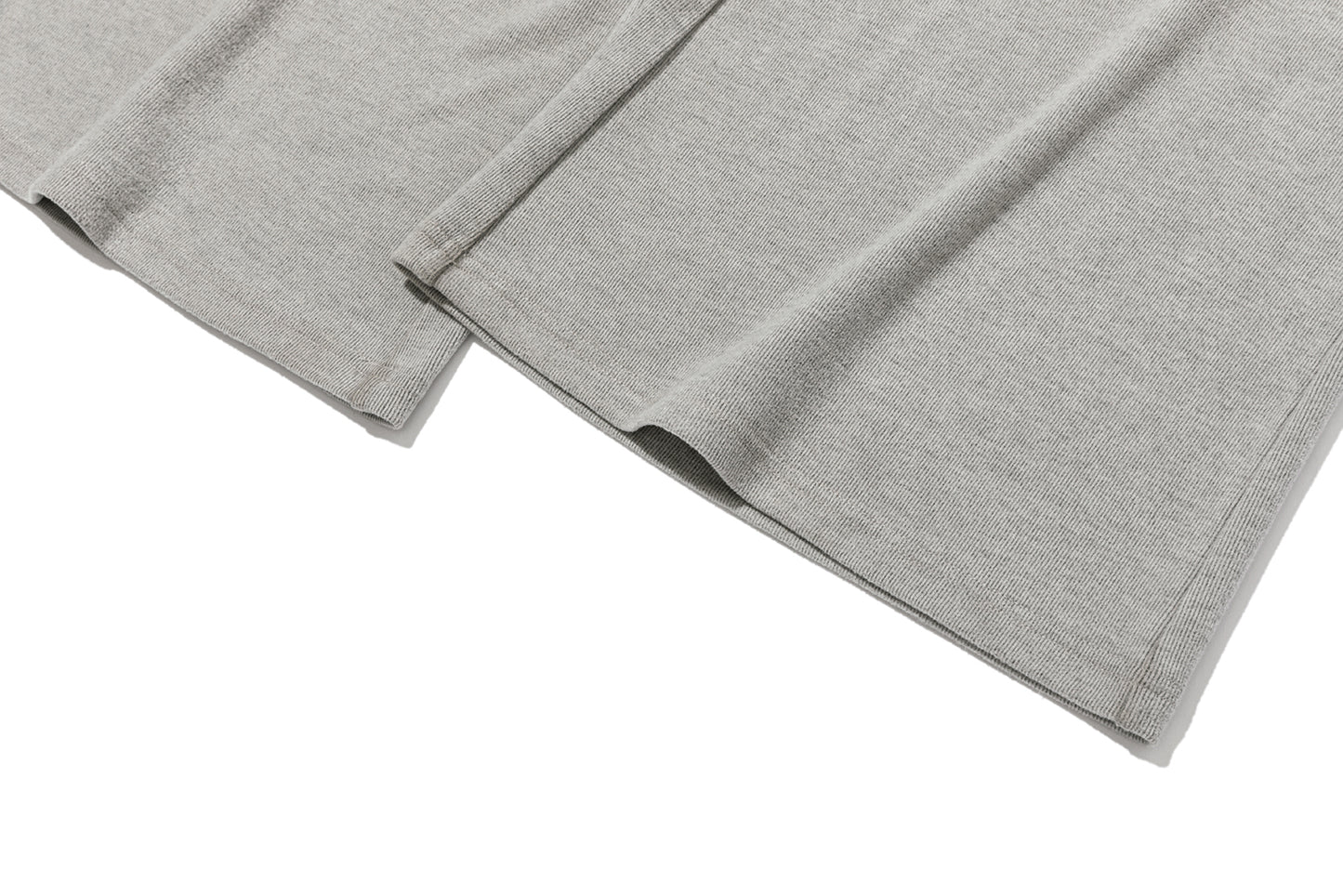 13DE MARZO Soft Wide-Leg Pants with Foldable Waistband Grey