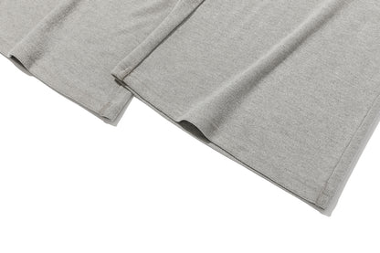 13DE MARZO Soft Wide-Leg Pants with Foldable Waistband Grey