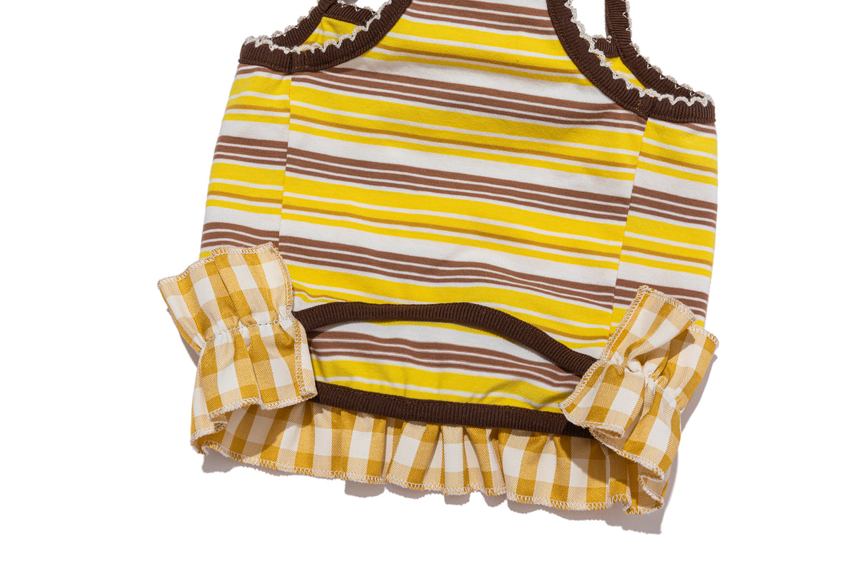 13DE MARZO Bee Bear Camisole Dress Yellow - 13DE MARZO