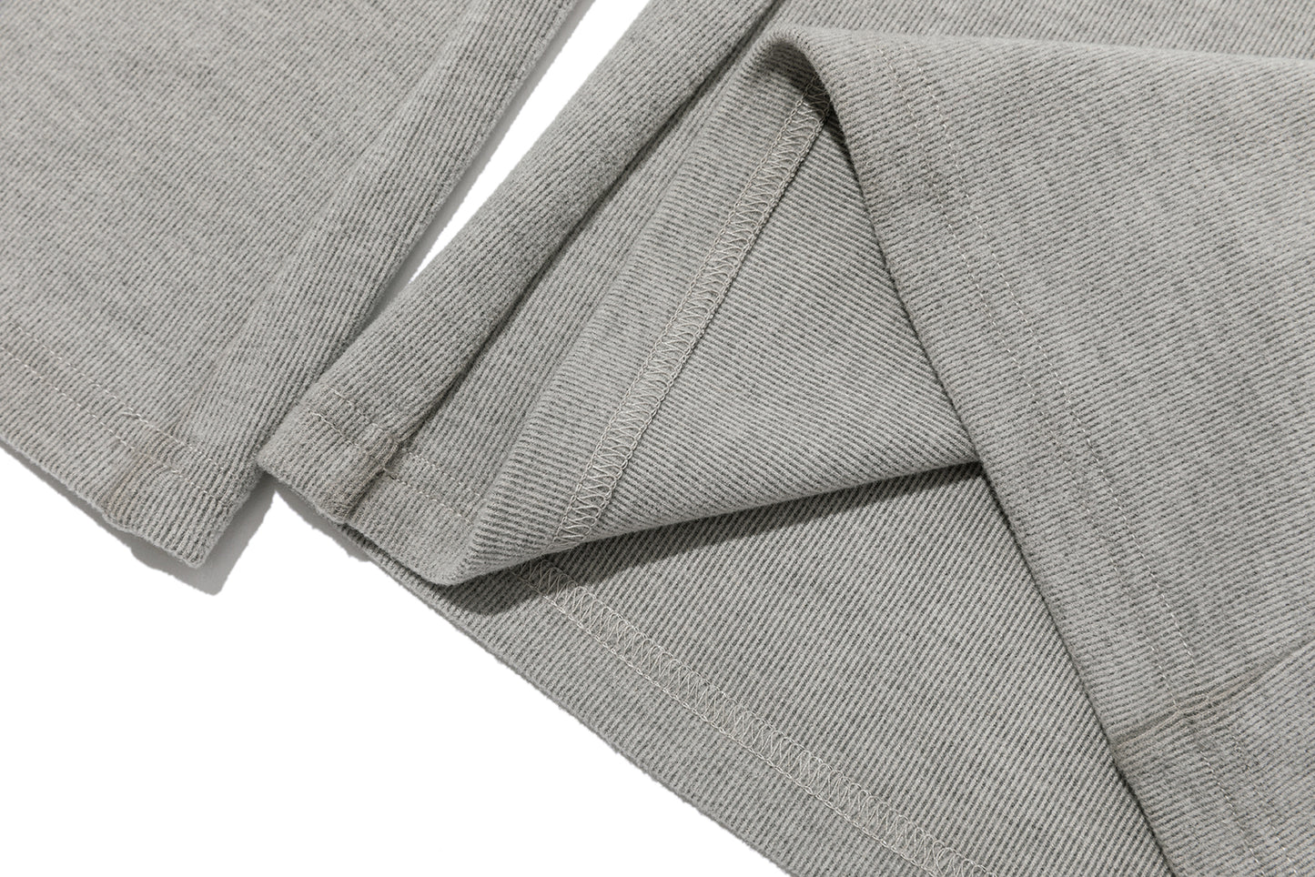 13DE MARZO Soft Wide-Leg Pants with Foldable Waistband Grey