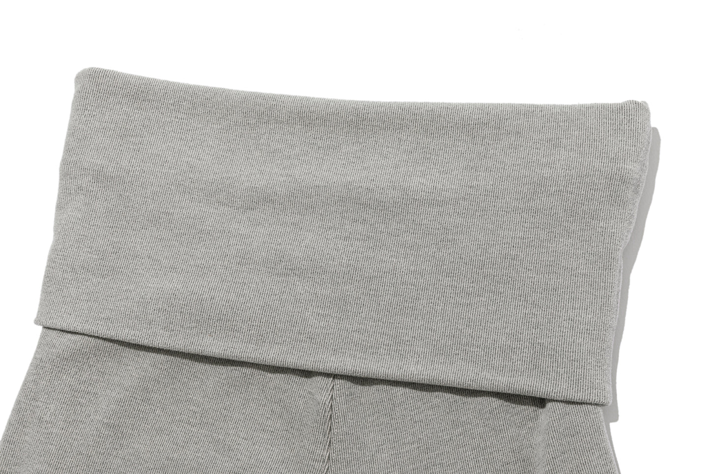 13DE MARZO Soft Wide-Leg Pants with Foldable Waistband Grey