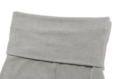 13DE MARZO Soft Wide-Leg Pants with Foldable Waistband Grey