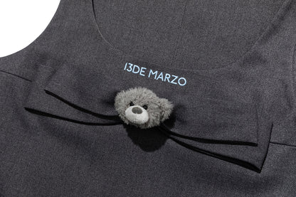 13DE MARZO Sleeveless Tulle Dress Dark Grey