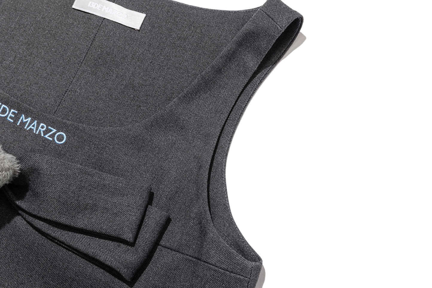 13DE MARZO Sleeveless Tulle Dress Dark Grey