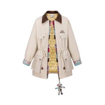 13DE MARZO Patchwork Bear Parka Coat - 13DE MARZO