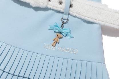 13DE MARZO Tiered Pleated Skort Blue