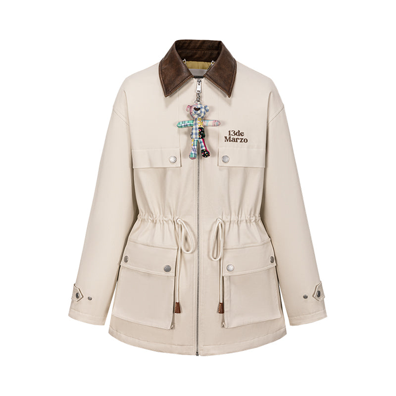 13DE MARZO Patchwork Bear Parka Coat - 13DE MARZO