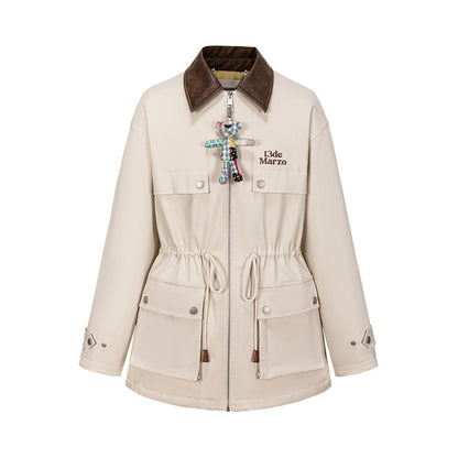 13DE MARZO Patchwork Bear Parka Coat - 13DE MARZO