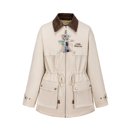 13DE MARZO Patchwork Bear Parka Coat - 13DE MARZO