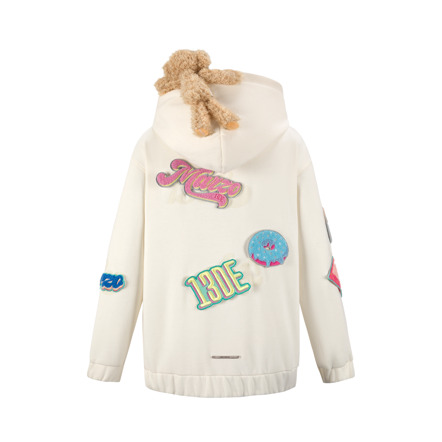 13DE MARZO Bear Velcro Badge Hoodie