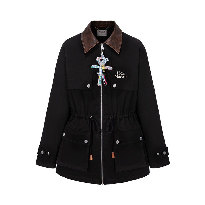 13DE MARZO Patchwork Bear Parka Coat - 13DE MARZO