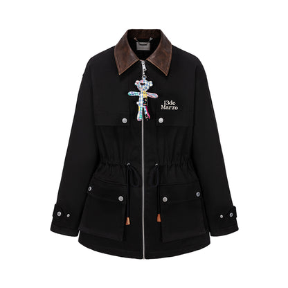 13DE MARZO Patchwork Bear Parka Coat - 13DE MARZO