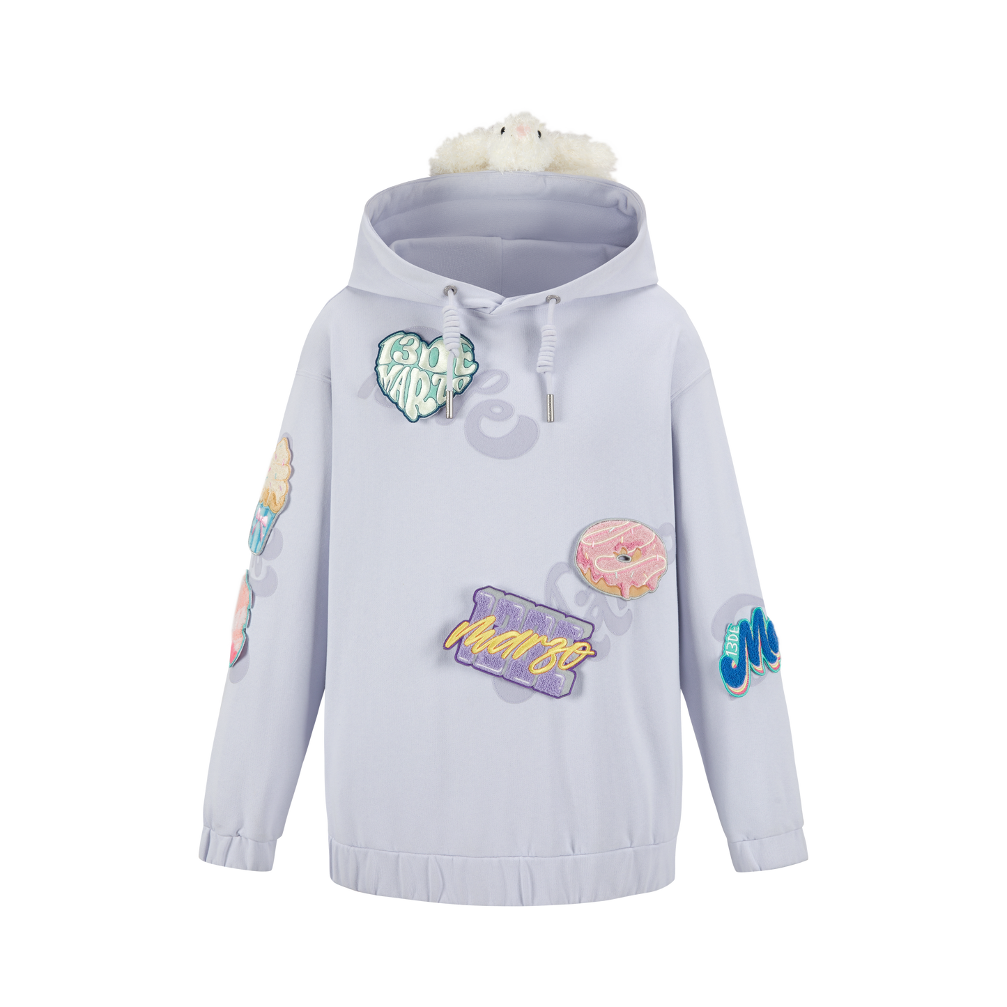 13DE MARZO Bear Velcro Badge Hoodie