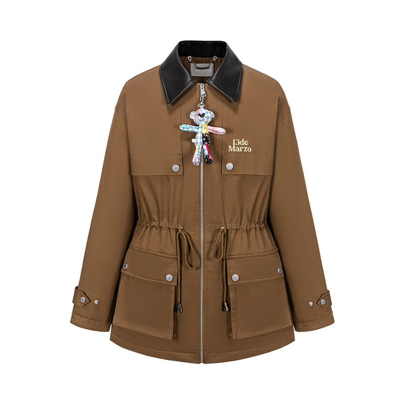 13DE MARZO Patchwork Bear Parka Coat - 13DE MARZO