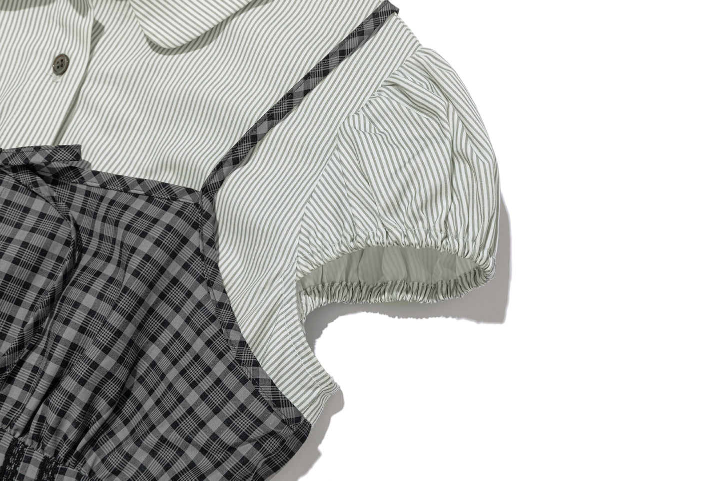 13DE MARZO Sleeveless Top with Puff Sleeve Shirt Dark Grey - 13DE MARZO