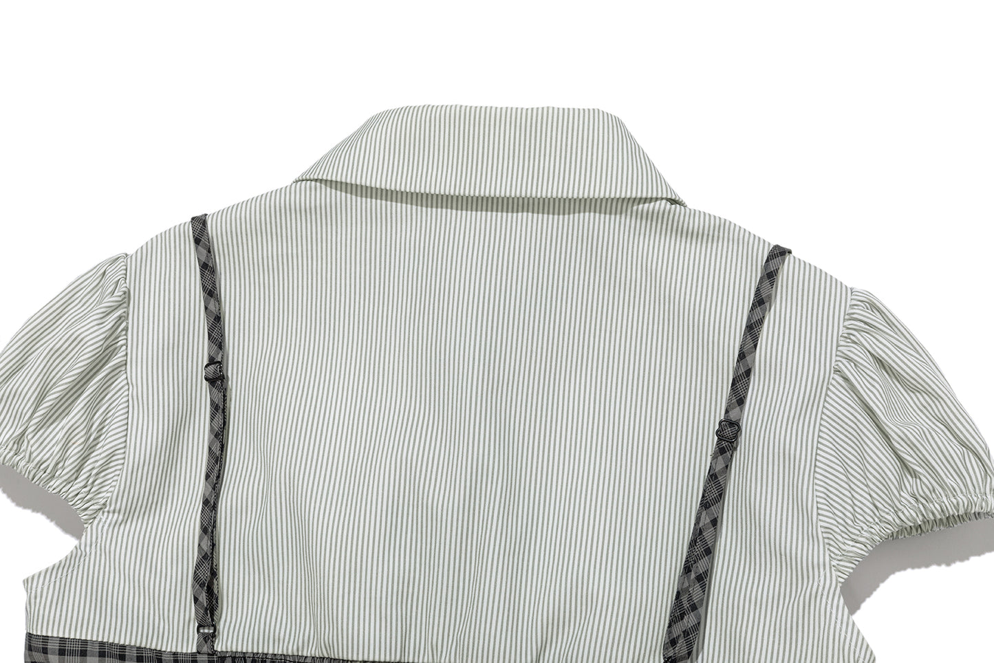 13DE MARZO Sleeveless Top with Puff Sleeve Shirt Dark Grey - 13DE MARZO