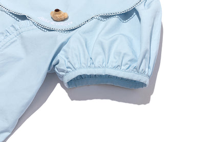 13DE MARZO Patchwork Two-Piece Style Shirt Blue - 13DE MARZO