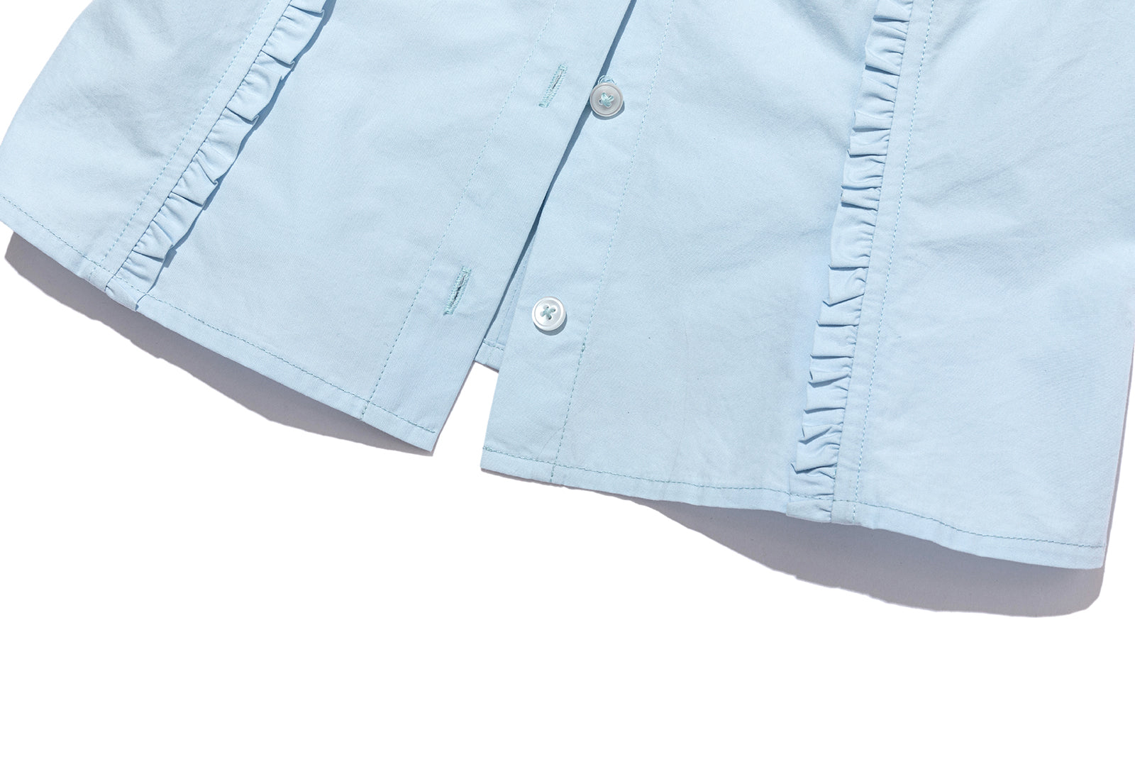13DE MARZO Patchwork Two-Piece Style Shirt Blue - 13DE MARZO