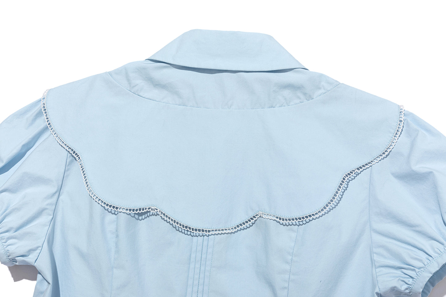 13DE MARZO Patchwork Two-Piece Style Shirt Blue - 13DE MARZO