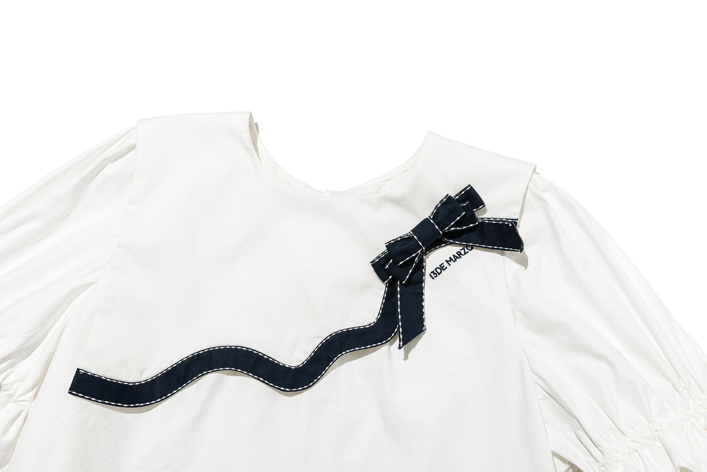 13DE MARZO Bow Tie Blouse - 13DE MARZO