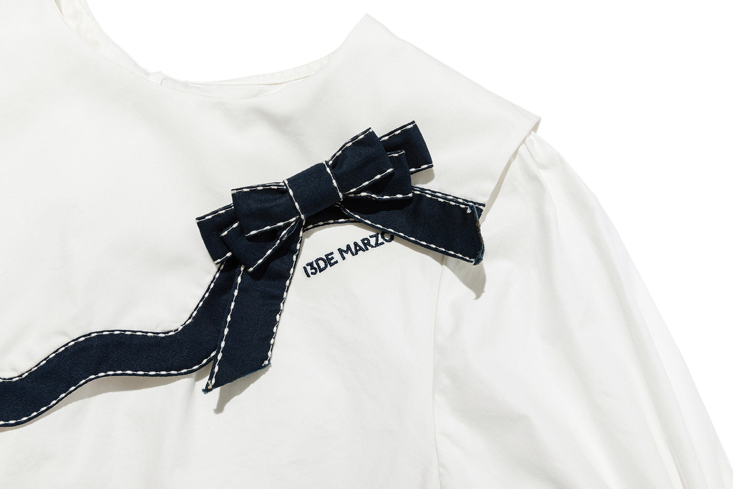13DE MARZO Bow Tie Blouse - 13DE MARZO