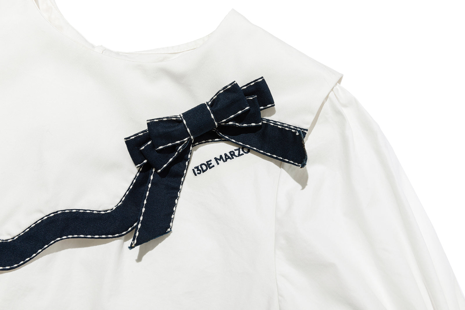 13DE MARZO Bow Tie Blouse - 13DE MARZO