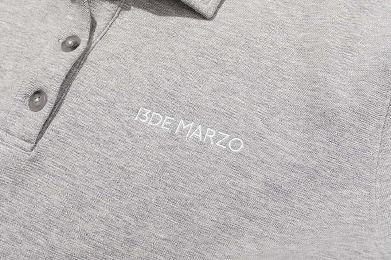 13DE MARZO Bear Polo T-shirt Grey