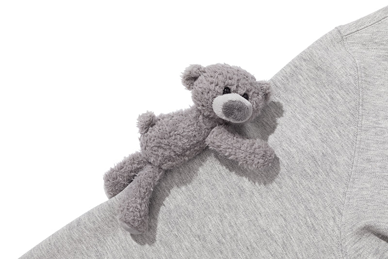 13DE MARZO Bear Polo T-shirt Grey