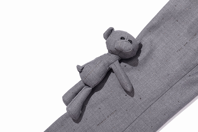 13DE MARZO Short Sparkle Blazer Grey