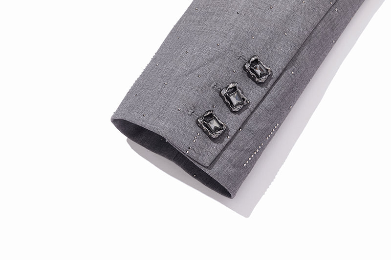 13DE MARZO Short Sparkle Blazer Grey