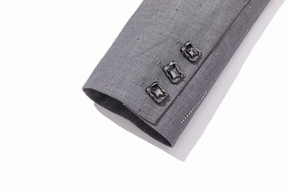 13DE MARZO Short Sparkle Blazer Grey