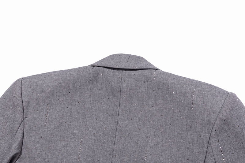 13DE MARZO Short Sparkle Blazer Grey