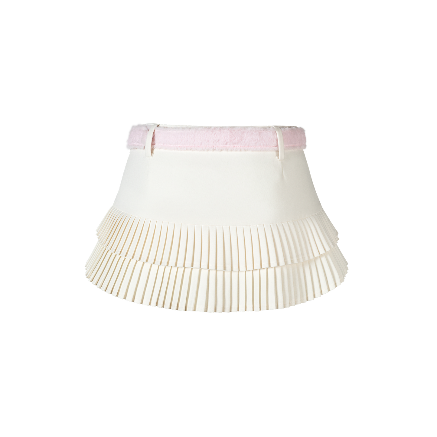 13DE MARZO Tiered Pleated Skort Beige